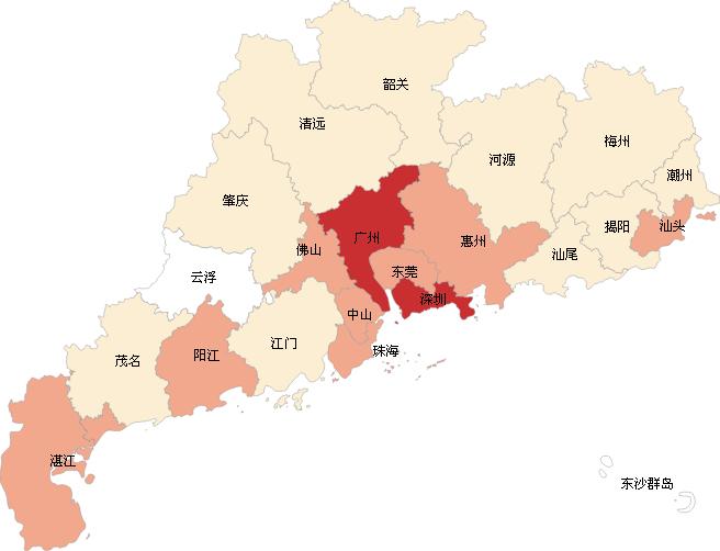 广东疫情地级地图